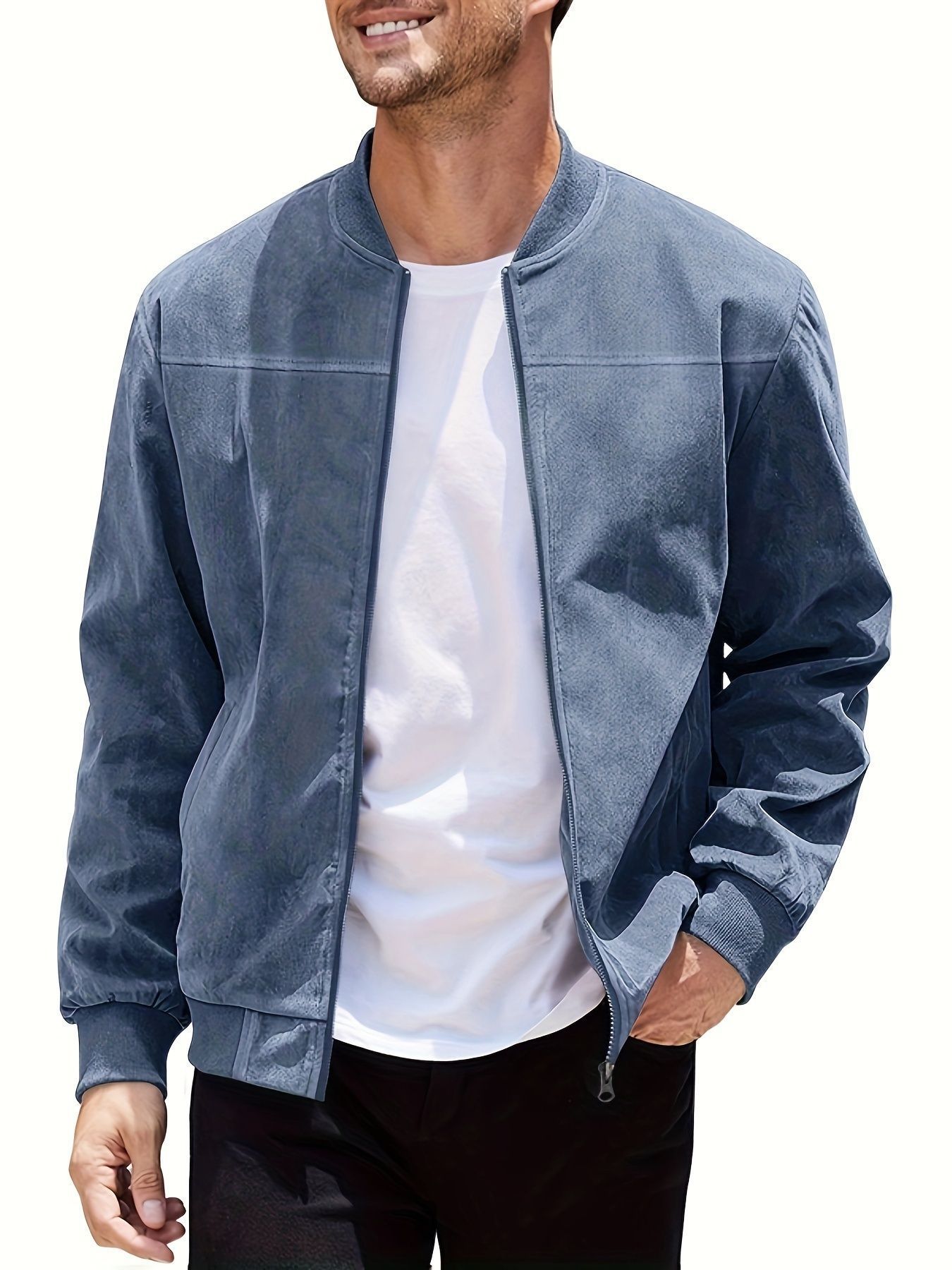 KYNCILOR Suede Zipper Jacket